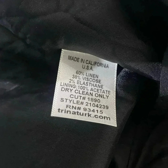 Trina Turk Womens 2 Gray Fit & Flare Dress Bow Cutout Sweetheart Neckline Linen - Picture 5 of 5